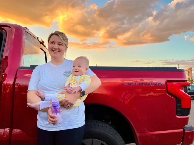 New parents discover unexpected use for Ford F-150 Lightning’s front trunk